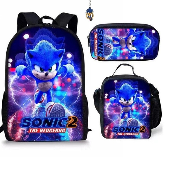 Sonic the Hedgehog Kids Backpack Set - Blue - Picture 2 of 2